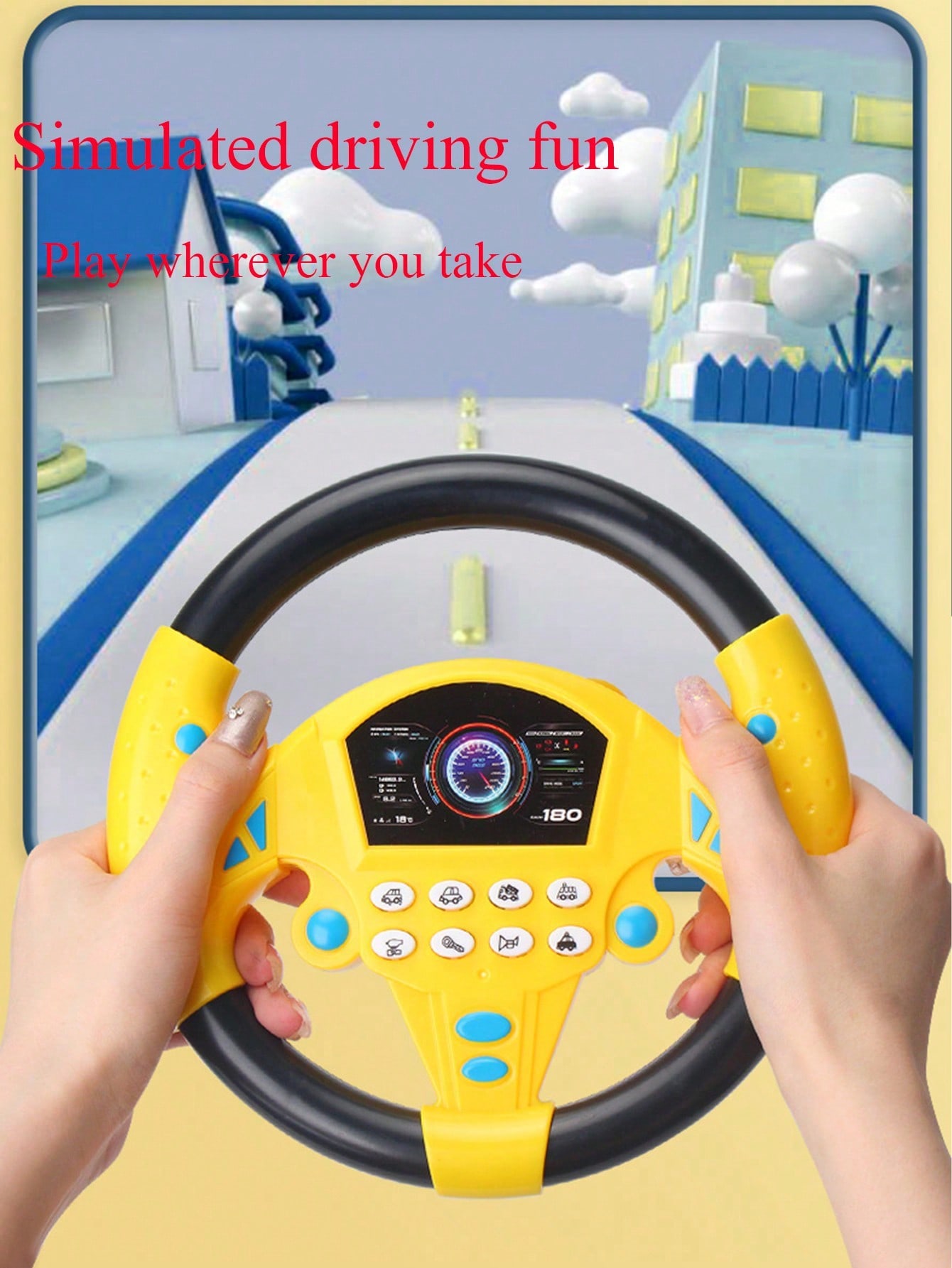 Kids Education Phone - Игрушечный руль второго пилота для детей,