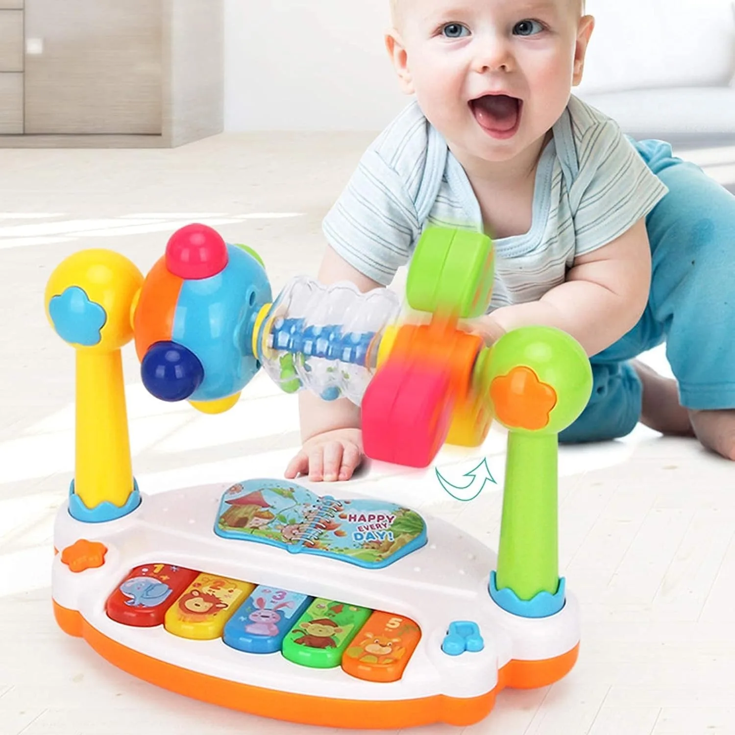 Kids Education Phone - Детские игрушки-пианино, детское вращающееся музыкальное пианино,