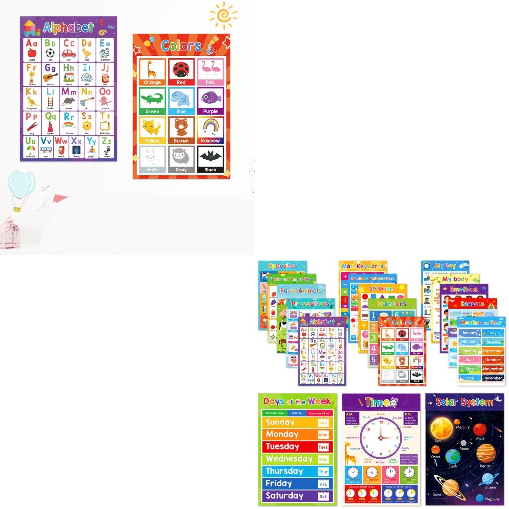 Красочные обучающие плакаты с  – обзор и цена Kids Education Charts