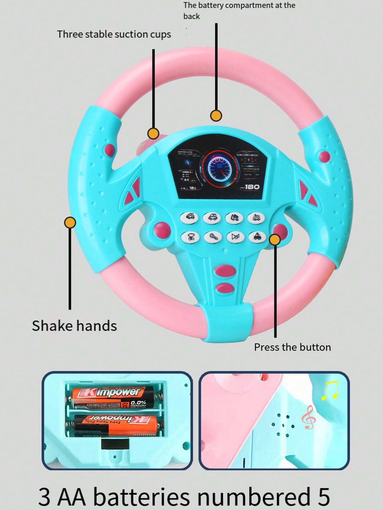 Игрушечный руль второго пилота – обзор и цена Kids Education Phone